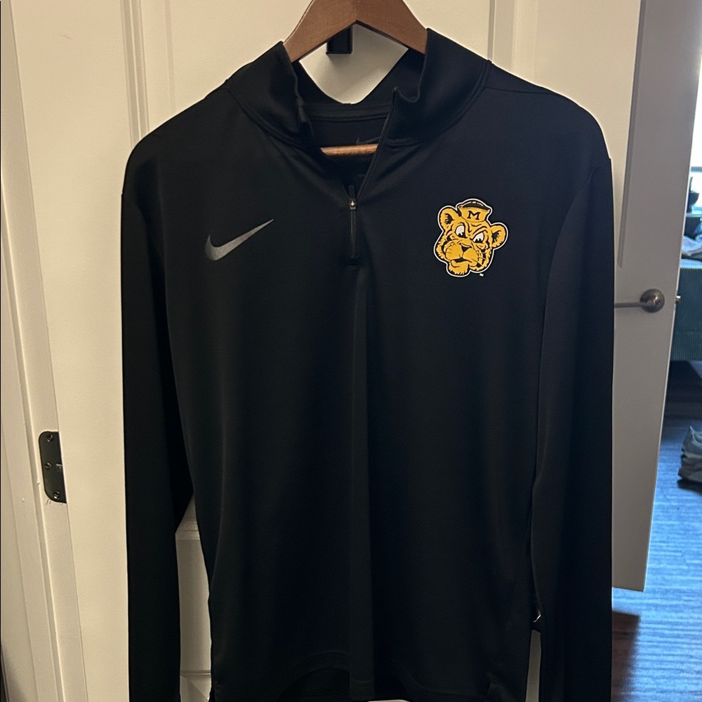 Nike Black Quarter-Zip Pullover with Mizzou logo